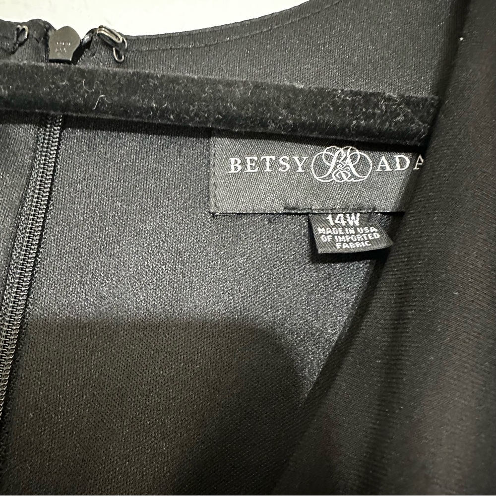 Betsy & Adam Black Ruched Maxi Dress - Picture 7 of 10